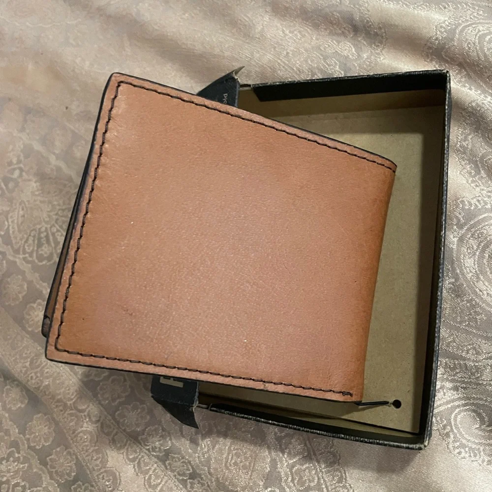 Frye Brown Leather Billfold Wallet